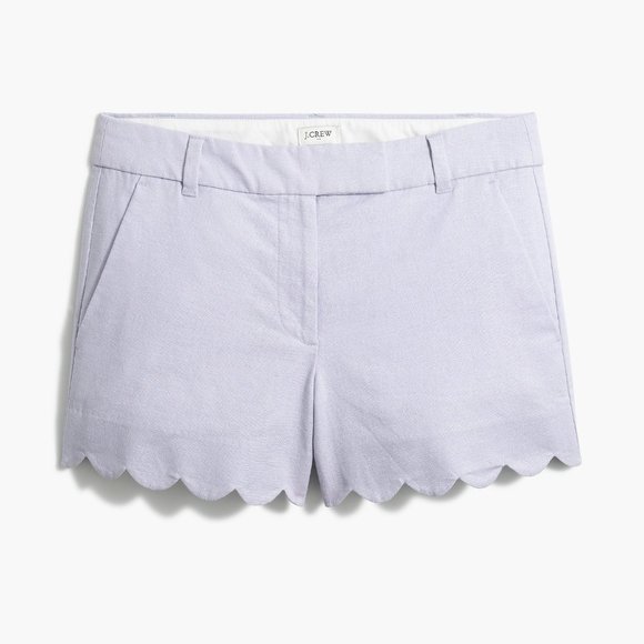 💥NWT J. Crew Linen/Cotton scalloped hem shorts - Picture 2 of 4